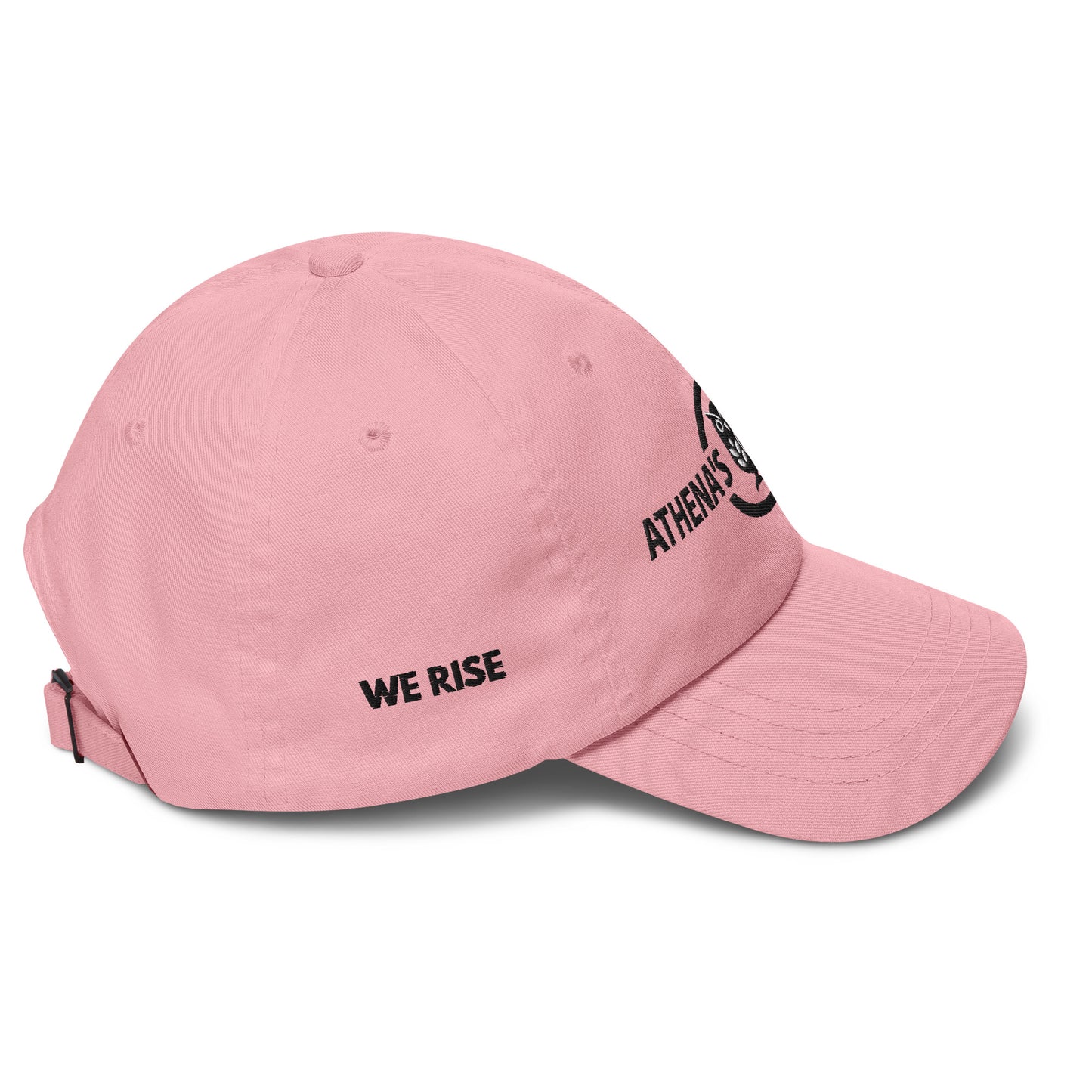 Pink Embroidered Hat, We Rise. We Raise.